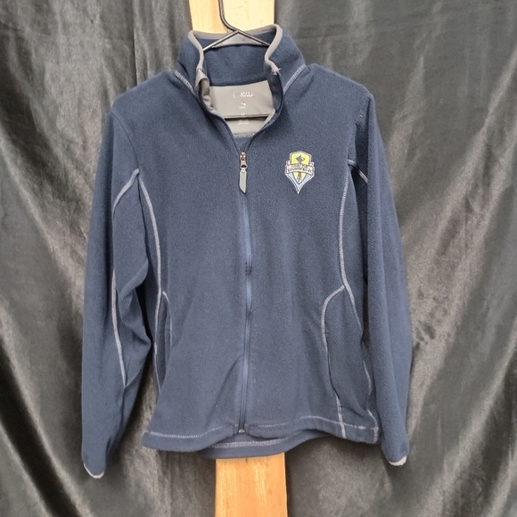 Adidas Navy Fleece Jacket - Picture 1 of 13